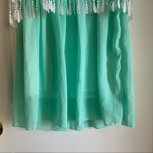 NWOT - Chiffon & Crochet Dress - Picture 4 of 7